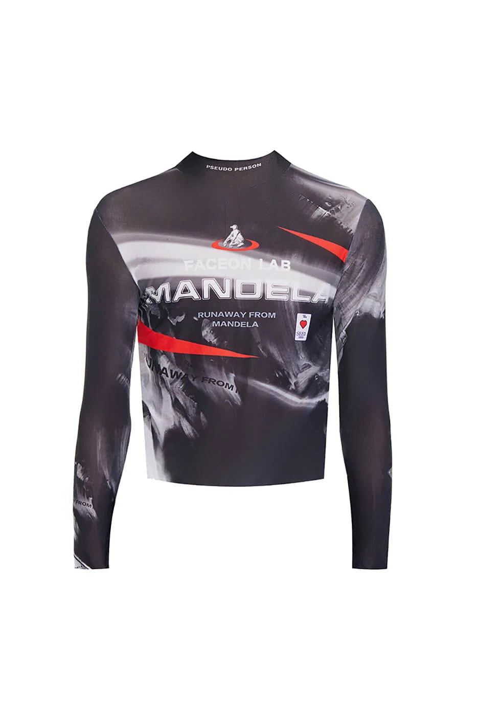 FACEONLAB Mandela Full Print Slim-Fit L/S T-Shirt
