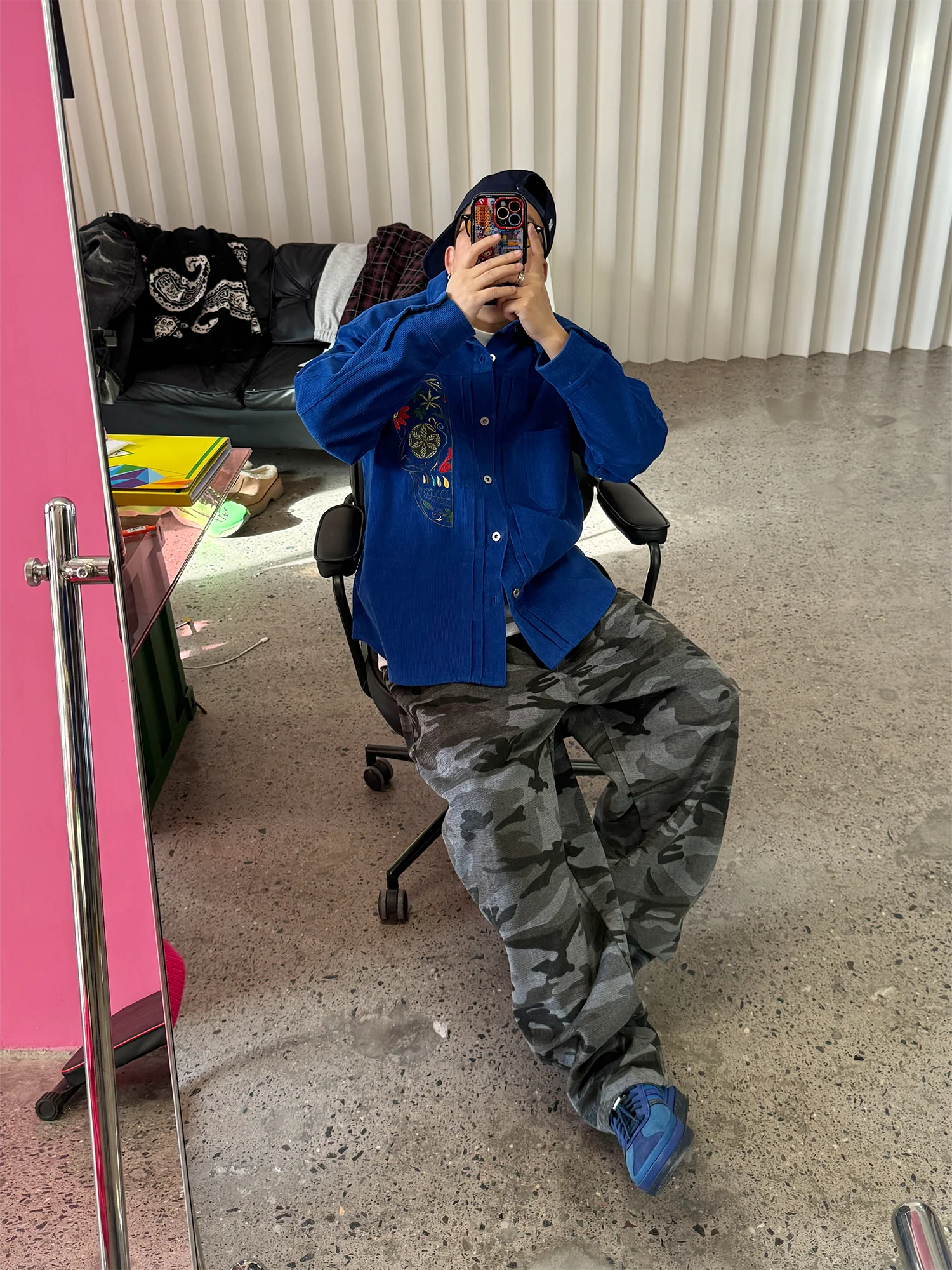 ME DA IGUAL Camo Elastic Waistband Tappered Pants