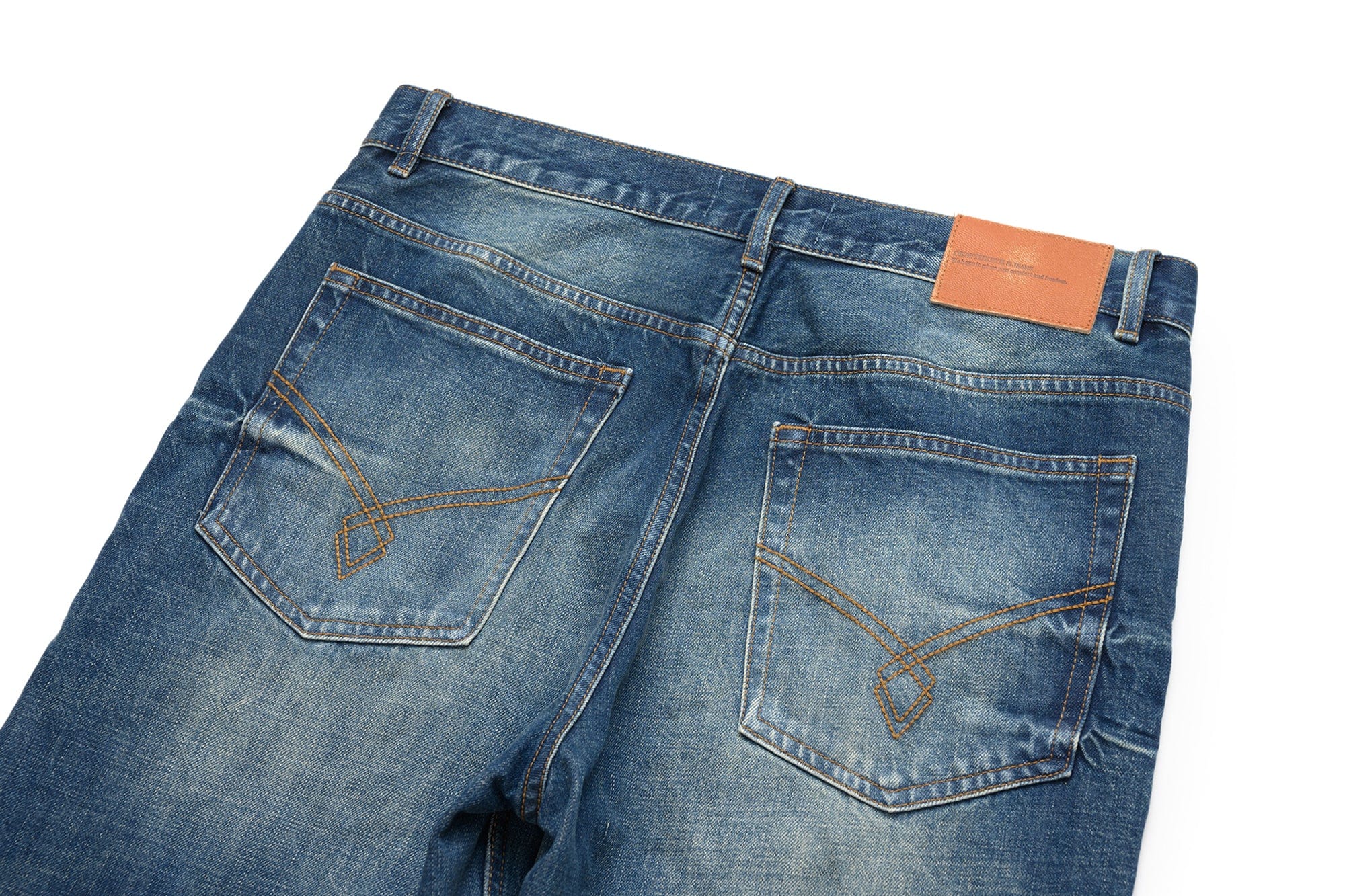 OKAYTHXBYE Wrinkled Washed Wide-Leg Jeans