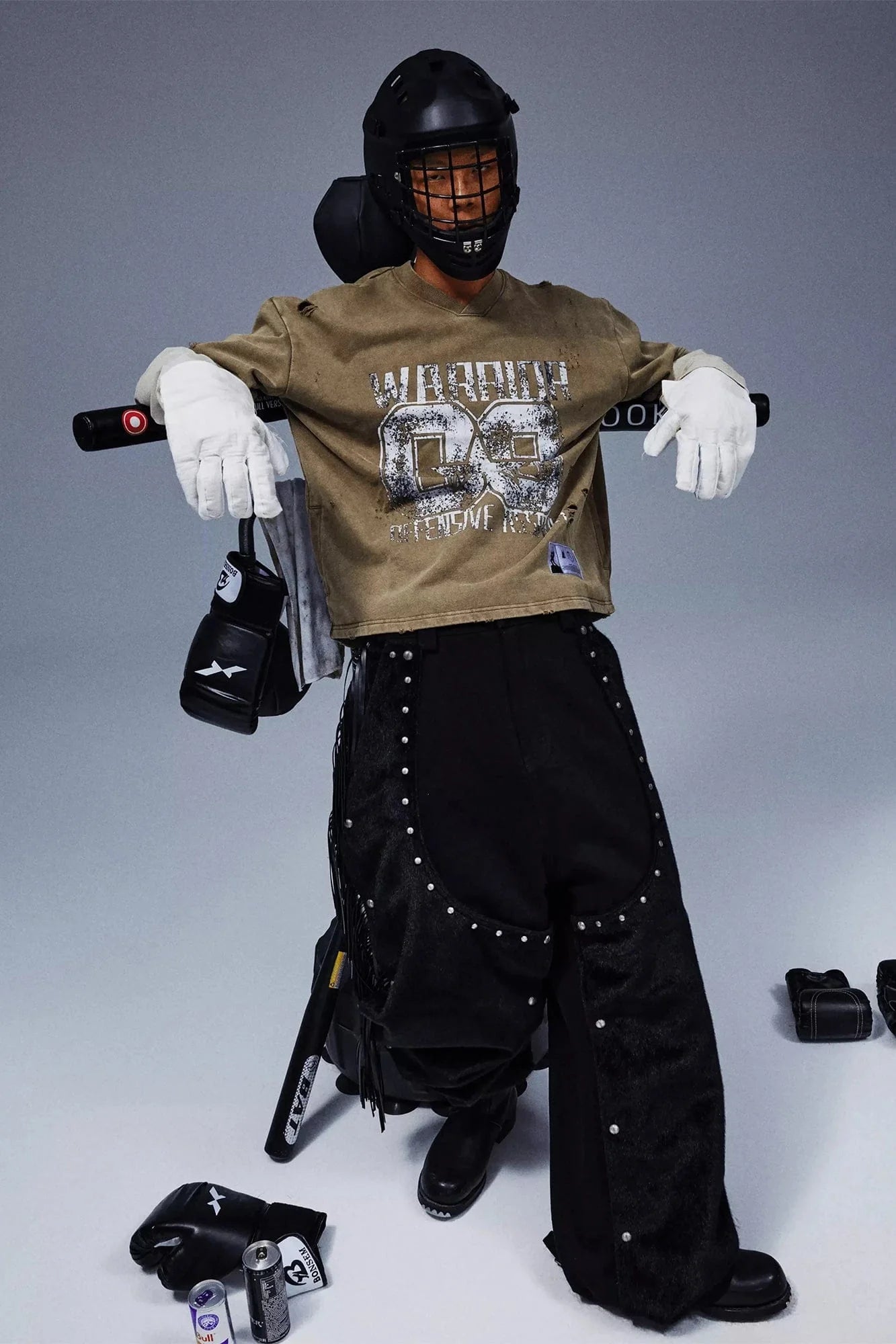TECNINEGROUP No.09 Distressed Layered Long-Sleeve Tee
