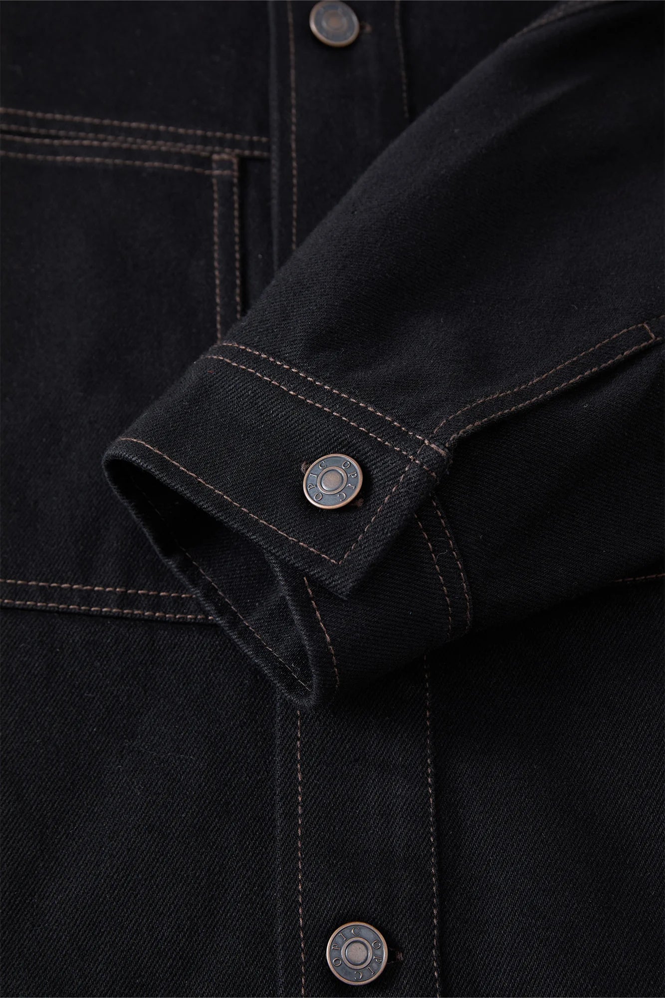 OPICLOTH Washed Patch-Pockets Curved-Cuffs Jacket