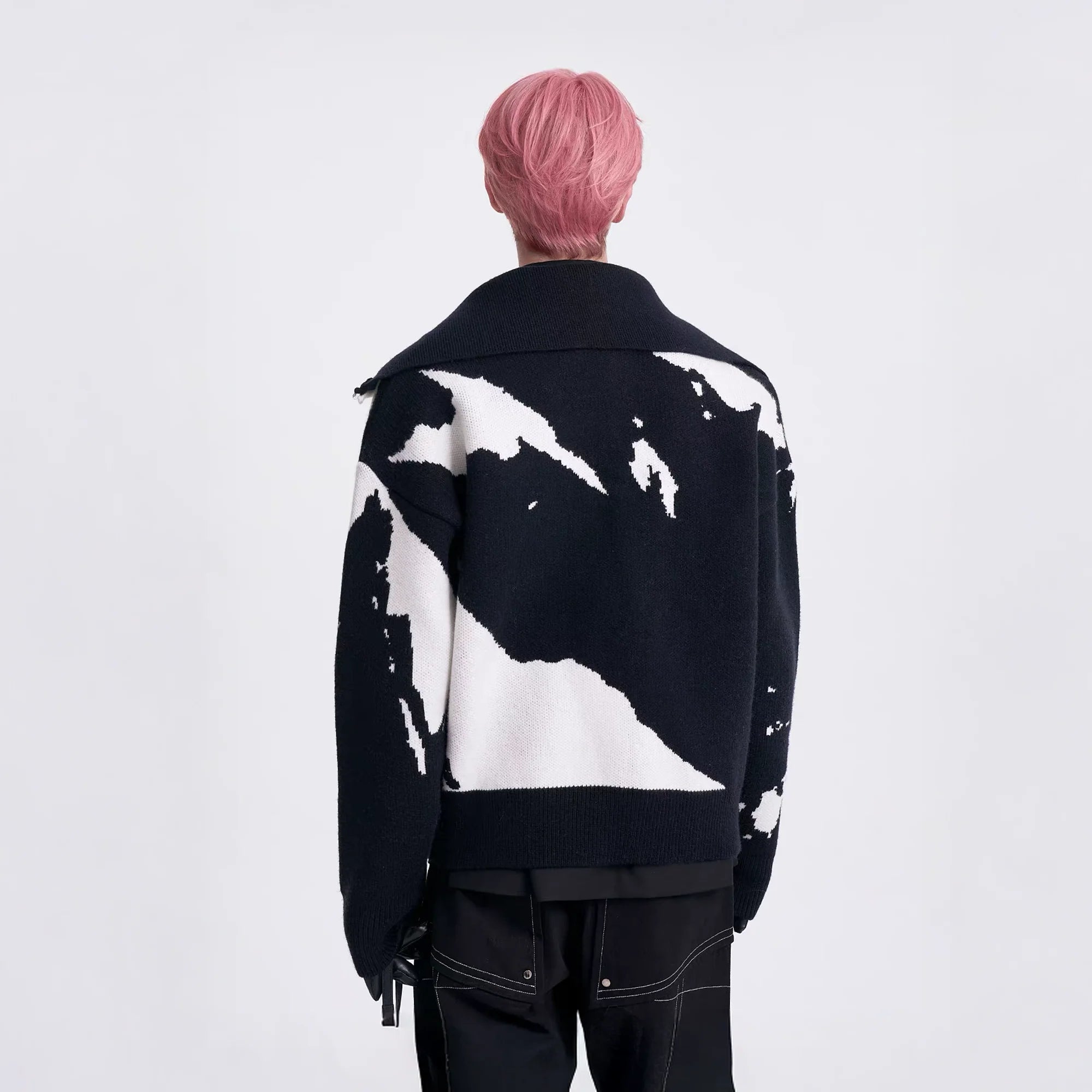 TIWILLTANG Jacquard LOGO Patch Knit Jacket