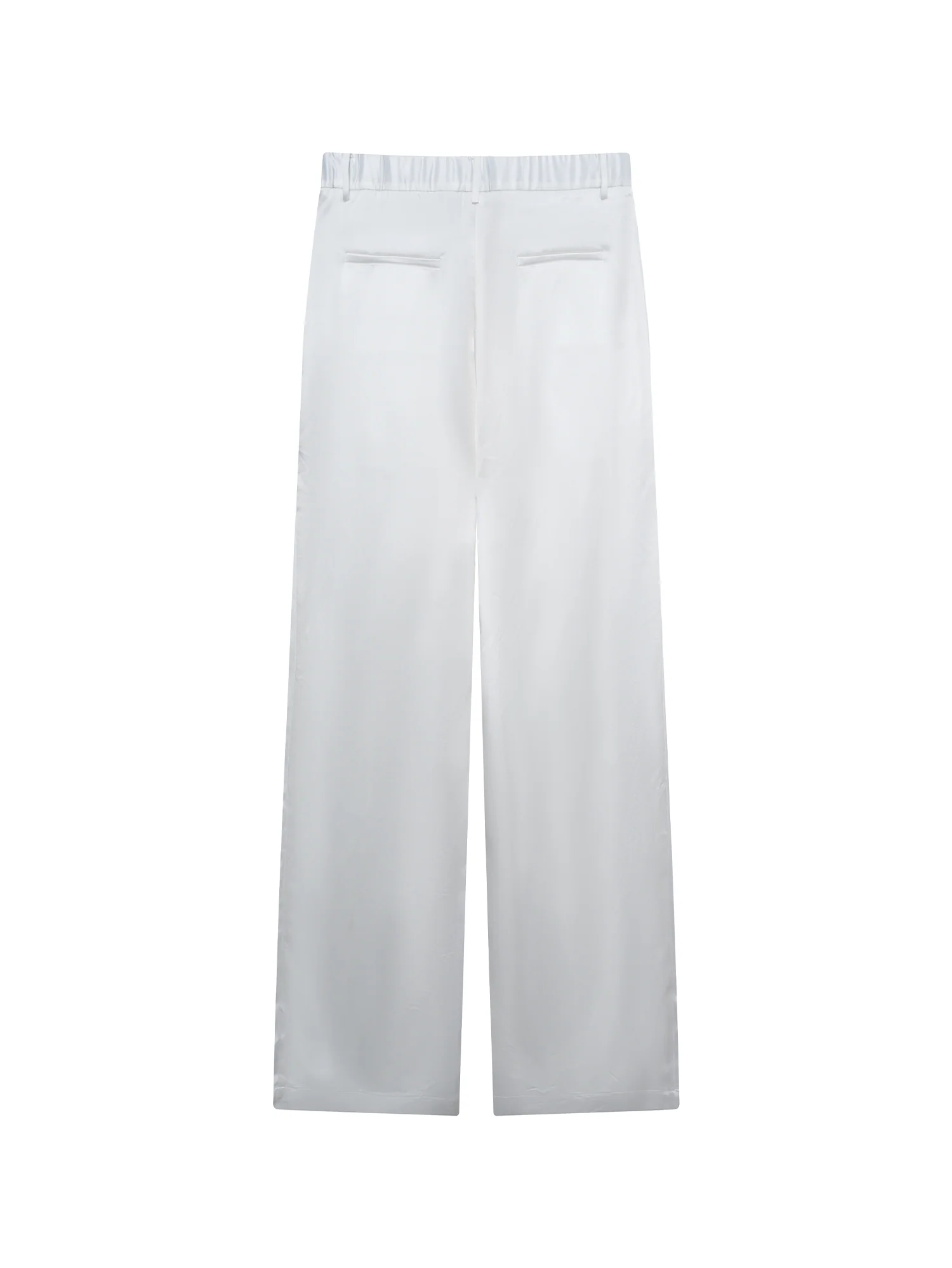OUYANG WENJUN Minimal Satin Wide-Leg Pants
