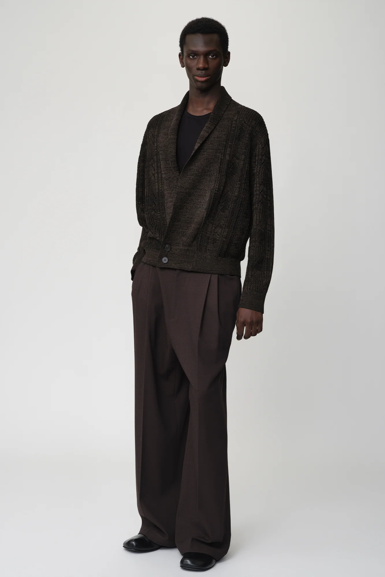 OPICLOTH Slouchy Open-Knit Cardigan
