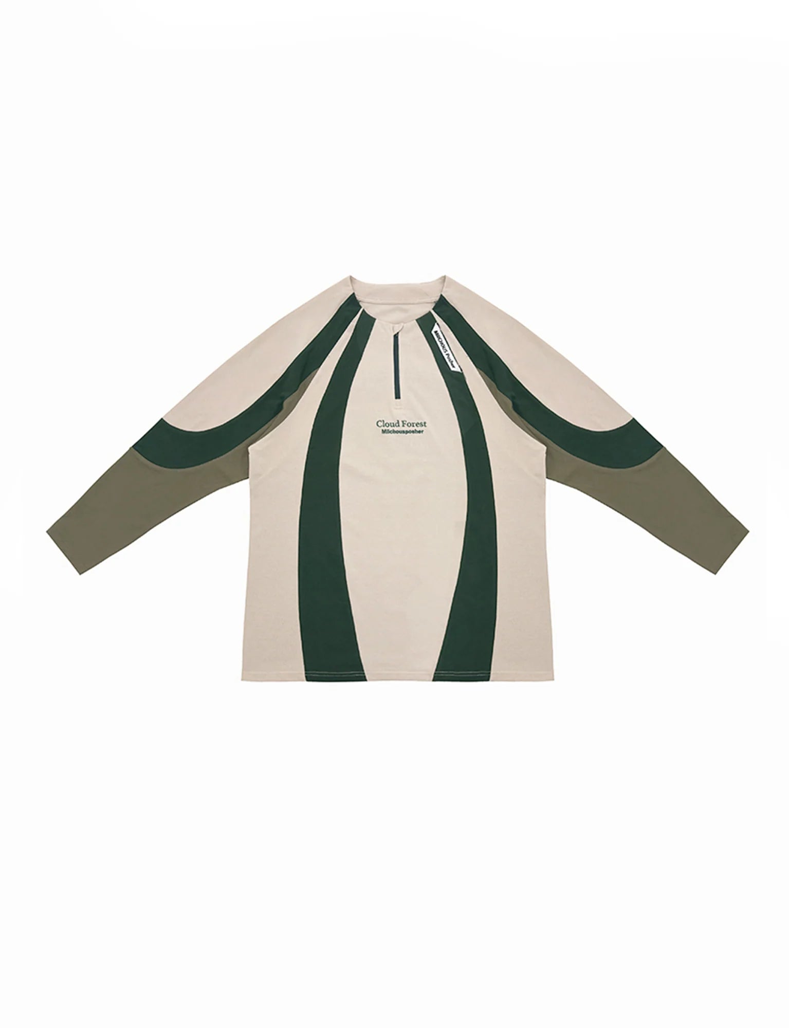 MIICHOUS Contrast Panel UV-Protection Long-Sleeve Tee