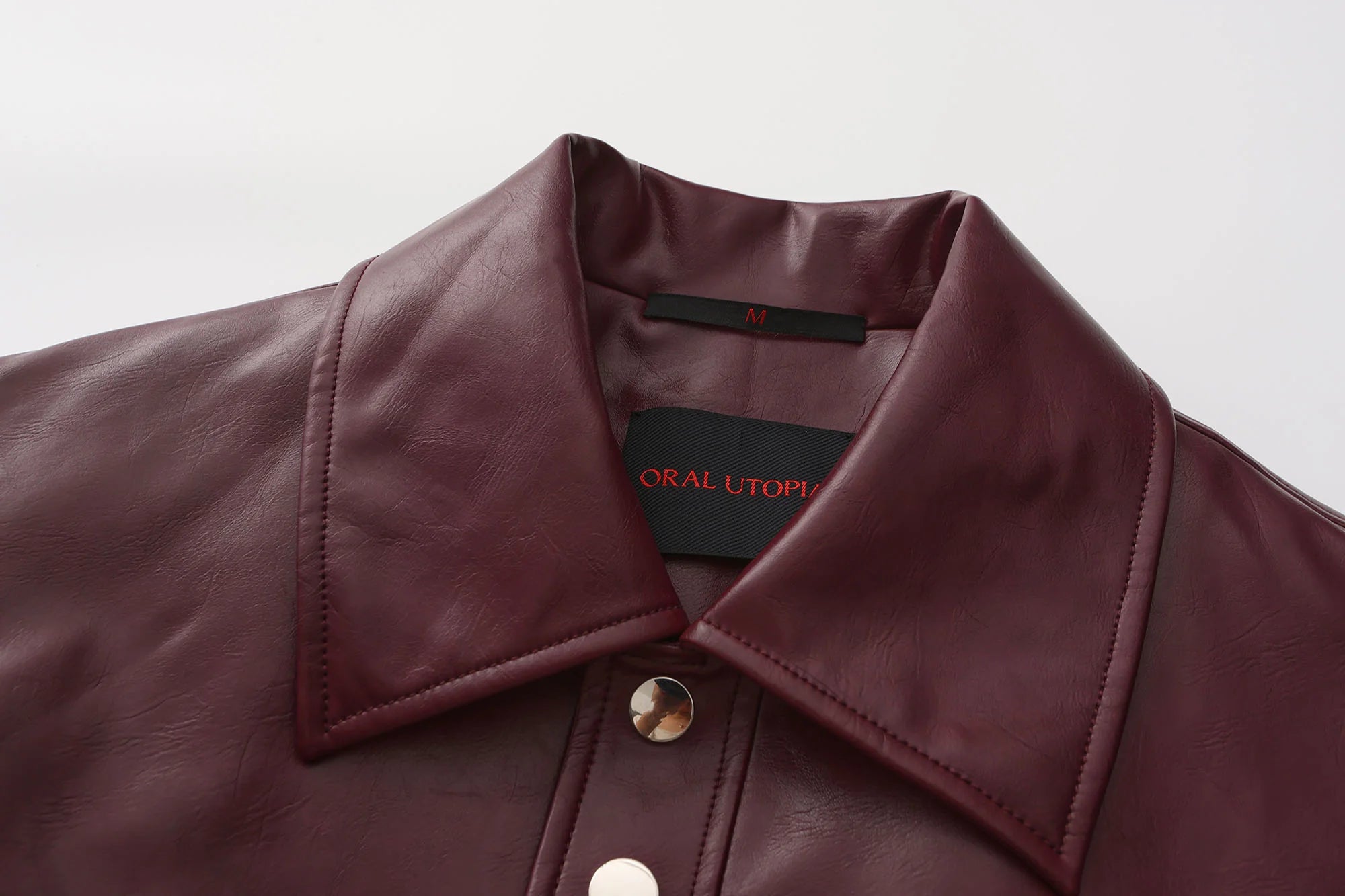 ORAL UTOPIA Glossy PU Coat Ancora Red