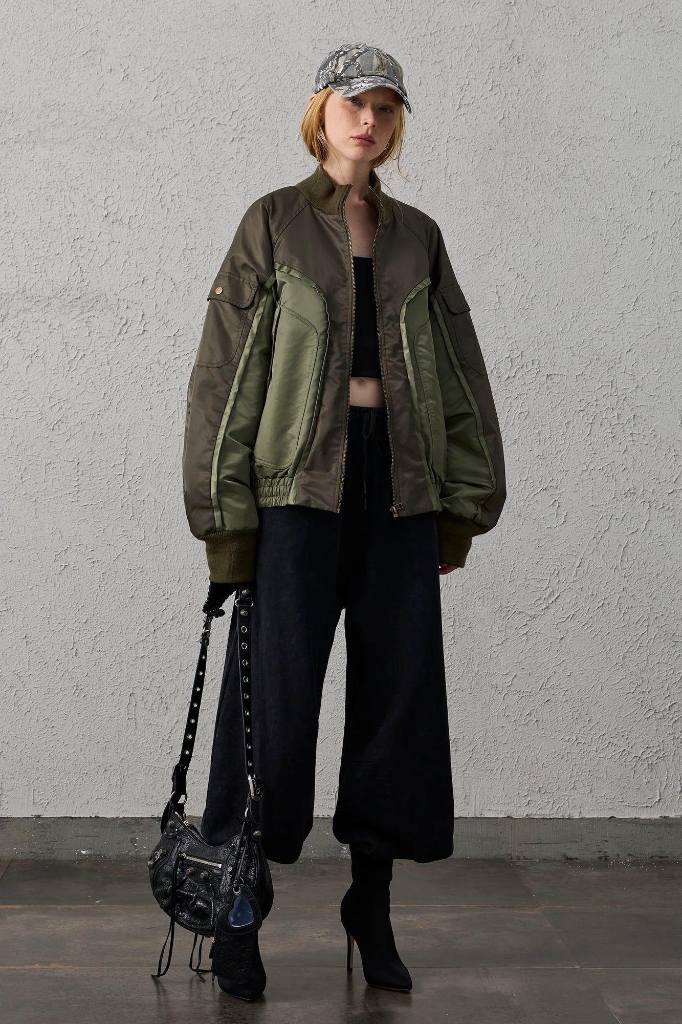 ORGANIC EMOTION Deconstructed MA-1 Down Bomber Jacket