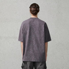 ORGANIC EMOTION Scratch Spliced Washed T-Shirt