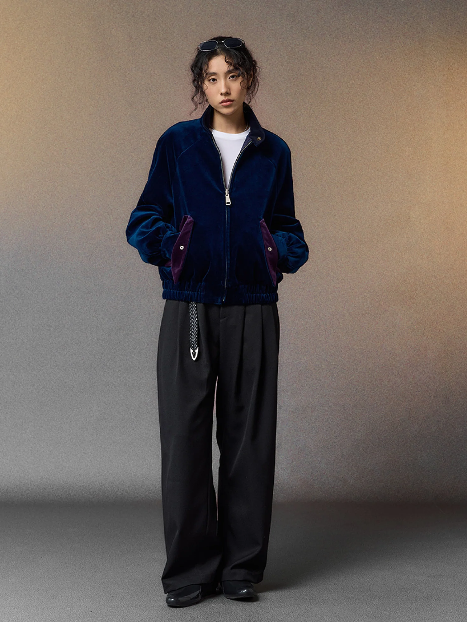 ALVNG AR ANTS Reversible Velvet  Plaid Jacket