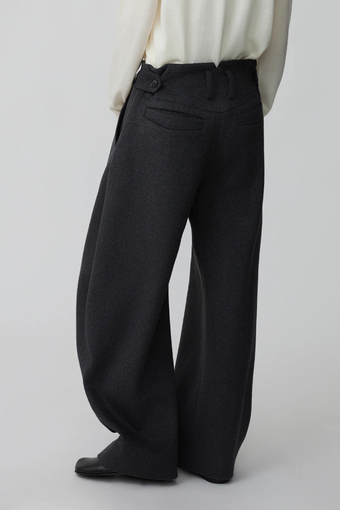 OPICLOTH Essential Wool-Blend Barrel Pants