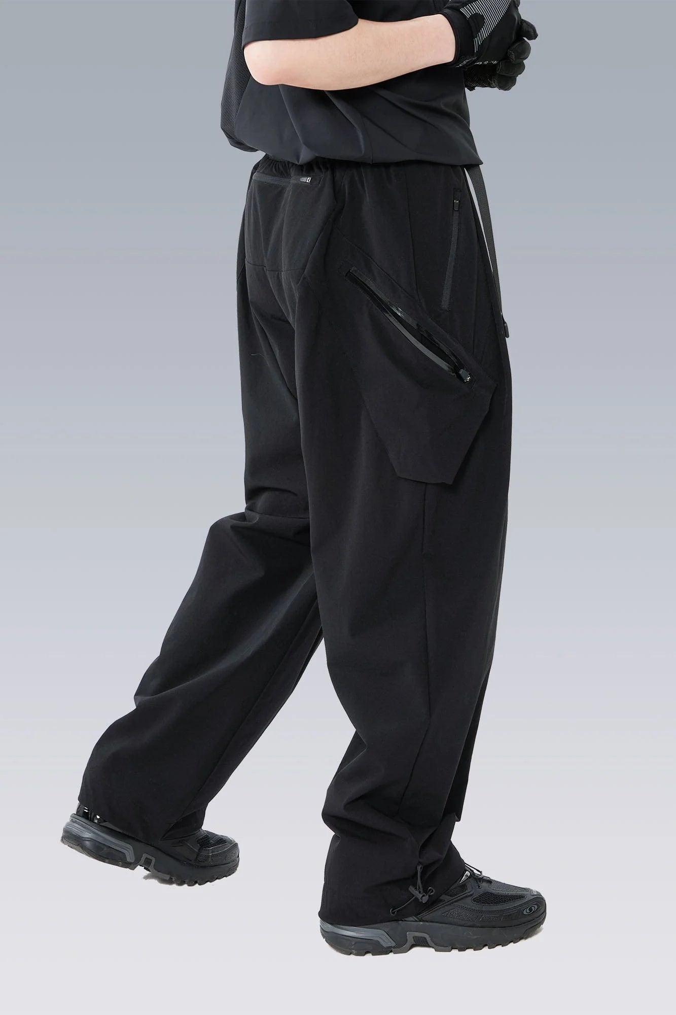 SILENSTORM Drawstring-Hem Webbing Belt Utility Pants