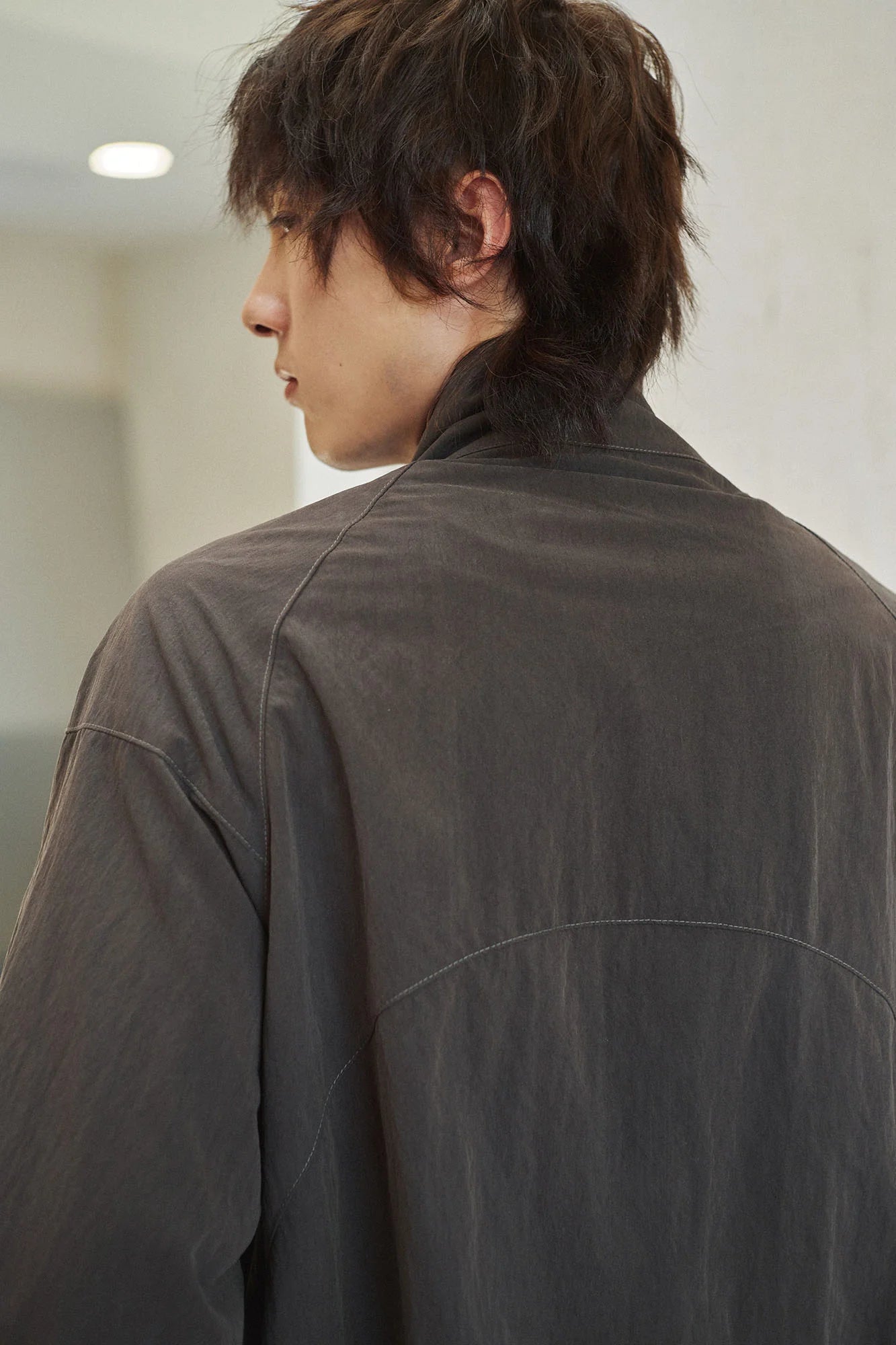 GONGHE REPUB High-Neck Elastic Hem Utility Blouson