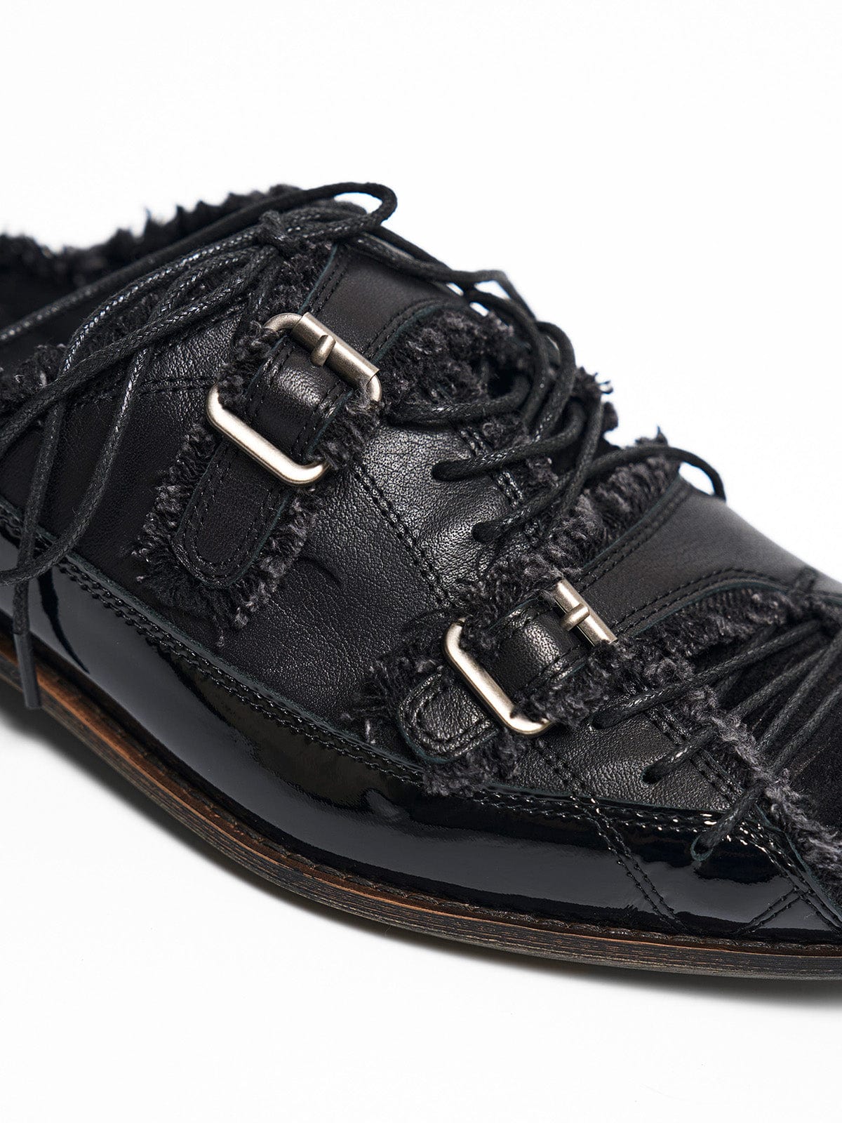 RICHILL Turkish Cowhide Brogue Monk Mule Loafers