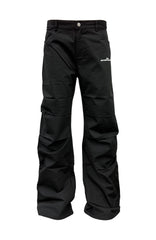 PCCVISION Essential LOGO Wrinkled Baggy Pants