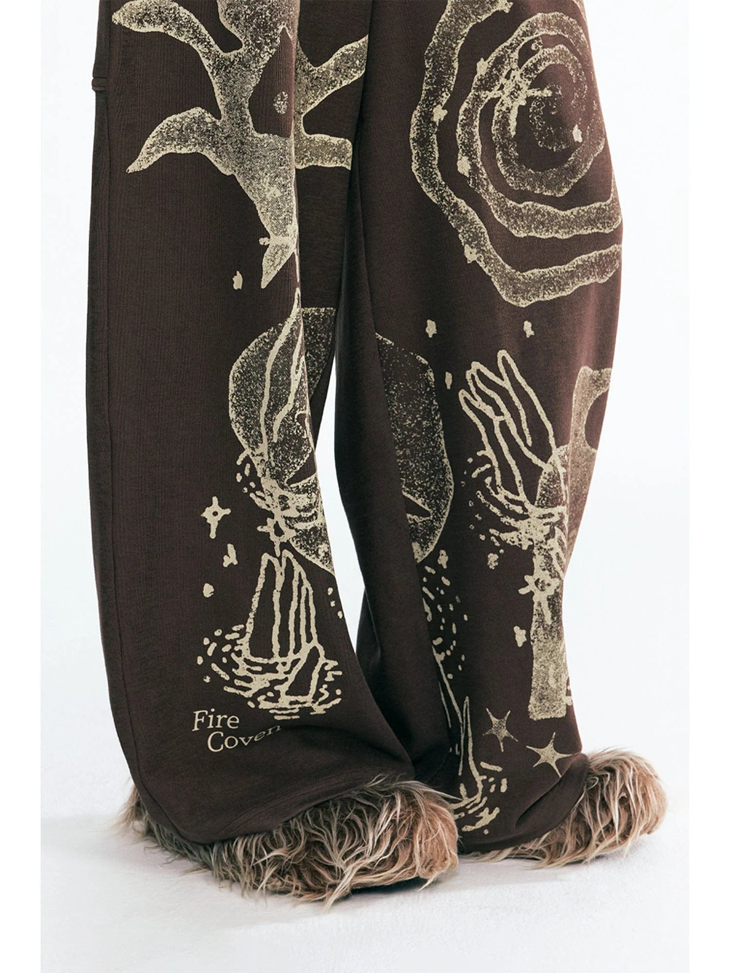 1997 POSTOFFICE Tribal Spiral Beaded Drawstring Sweatpants