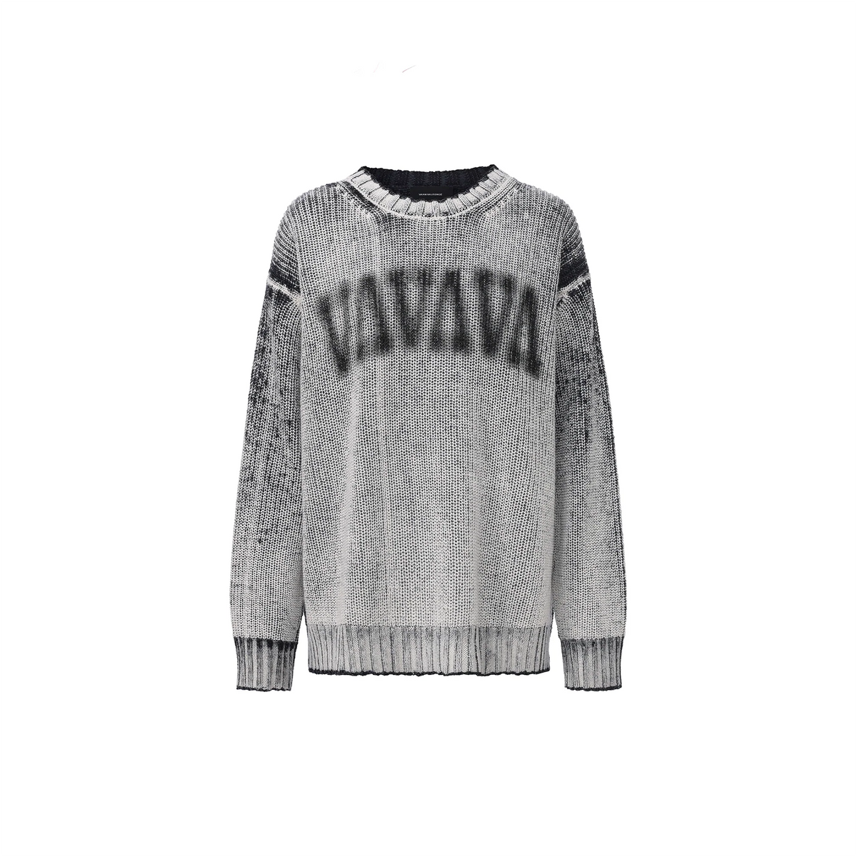 VANN VALRENCE Washed Distressed LOGO Sweater