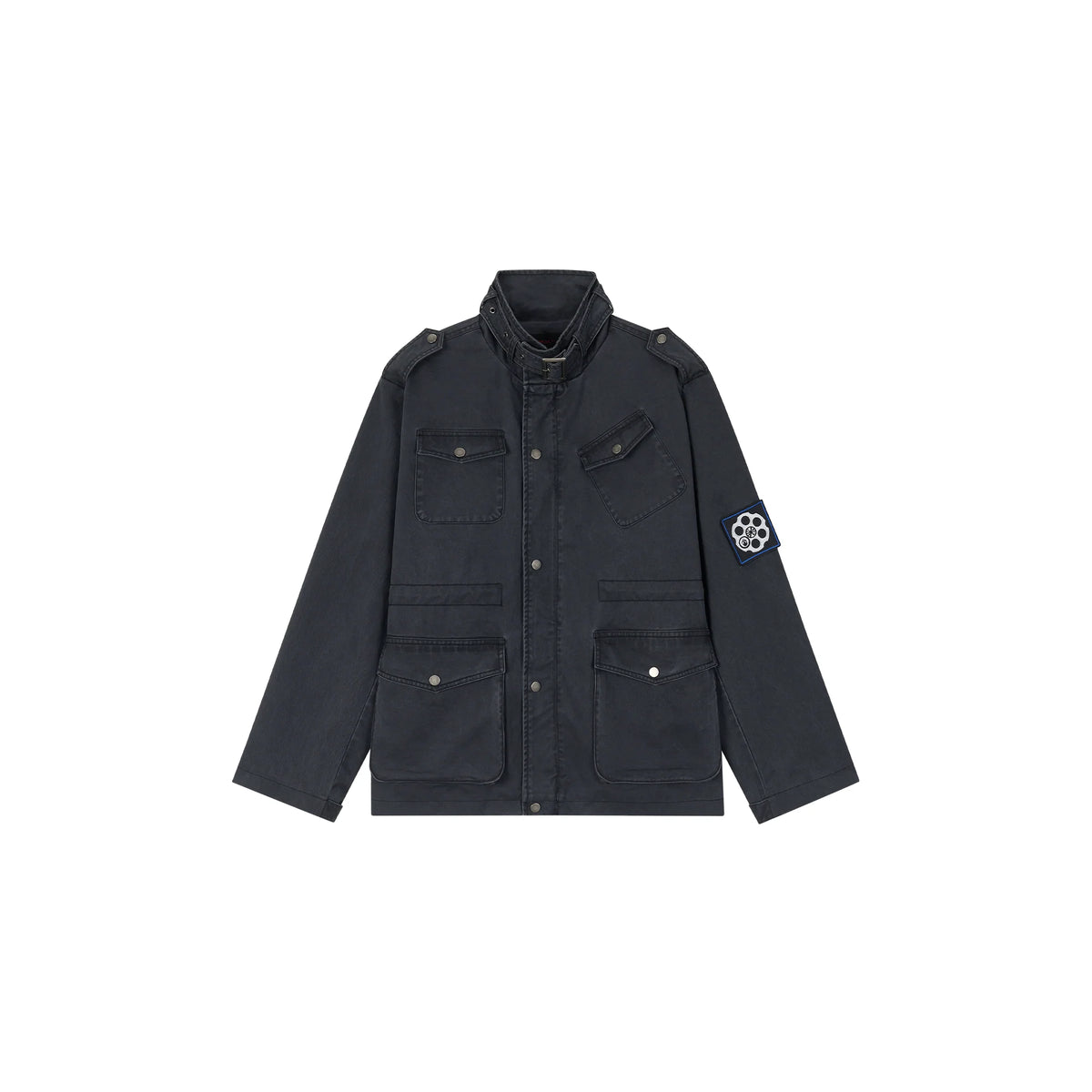 SAVAGEGROWTHWORLD Washed Canvas Multi-Pocket Utility Jacket