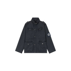 SAVAGEGROWTHWORLD Washed Canvas Multi-Pocket Utility Jacket