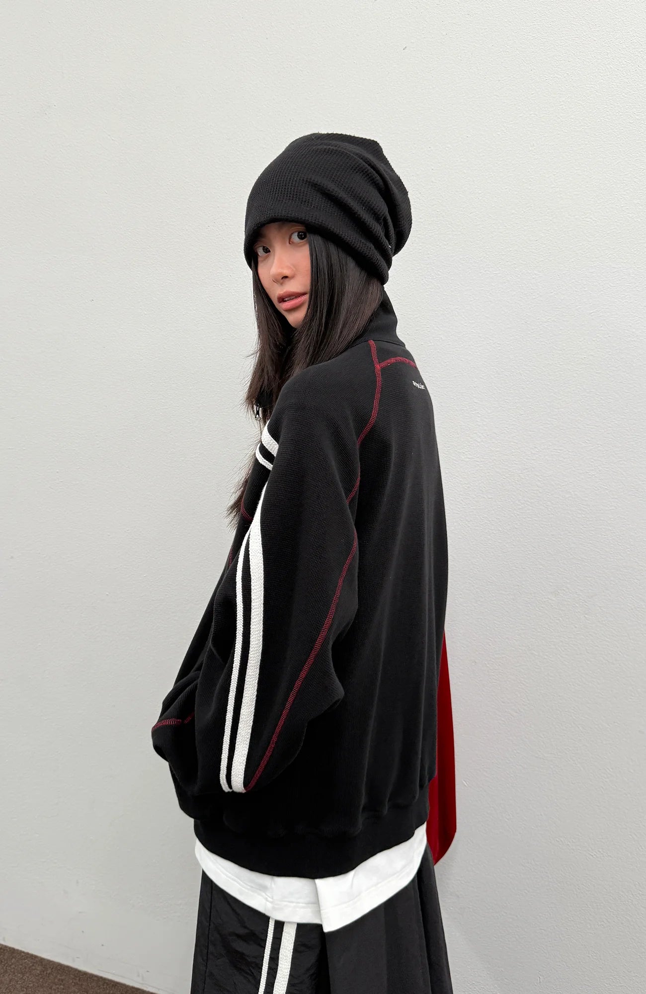 ROARINGWILD A ARCH Retro Stripe Raglan Track Jacket