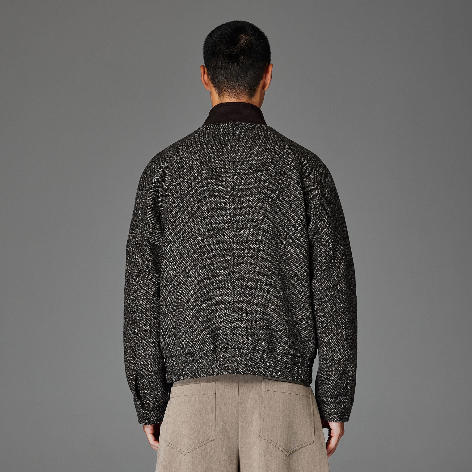 CATSSTAC Wool-Blend Tweed Embroidered Zip Jacket