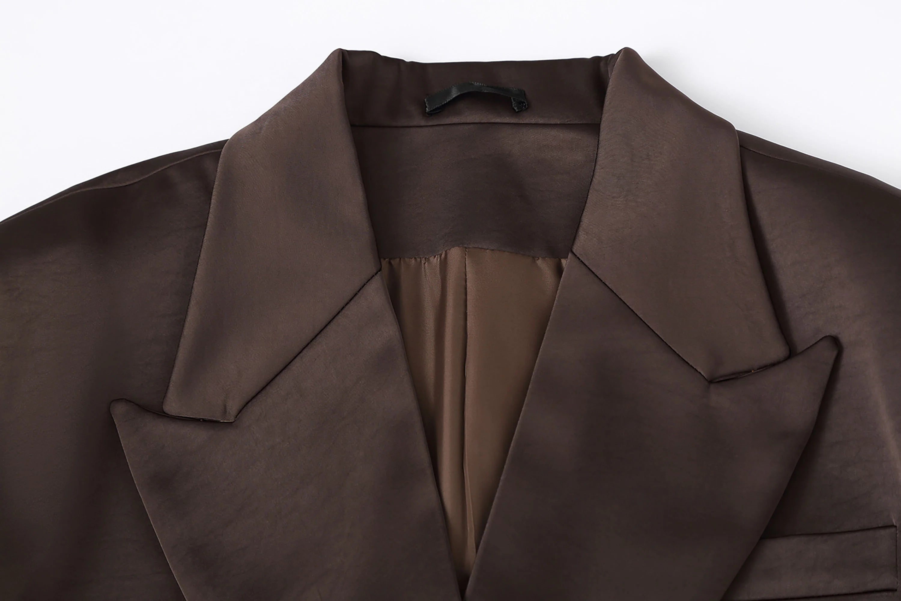CLP Satin Double-Breasted Oversized Blazer