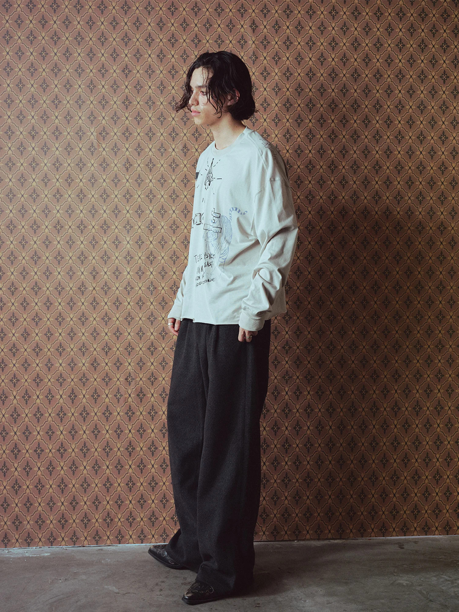 RICHILL Sketch Crewneck Long-Sleeve Tee