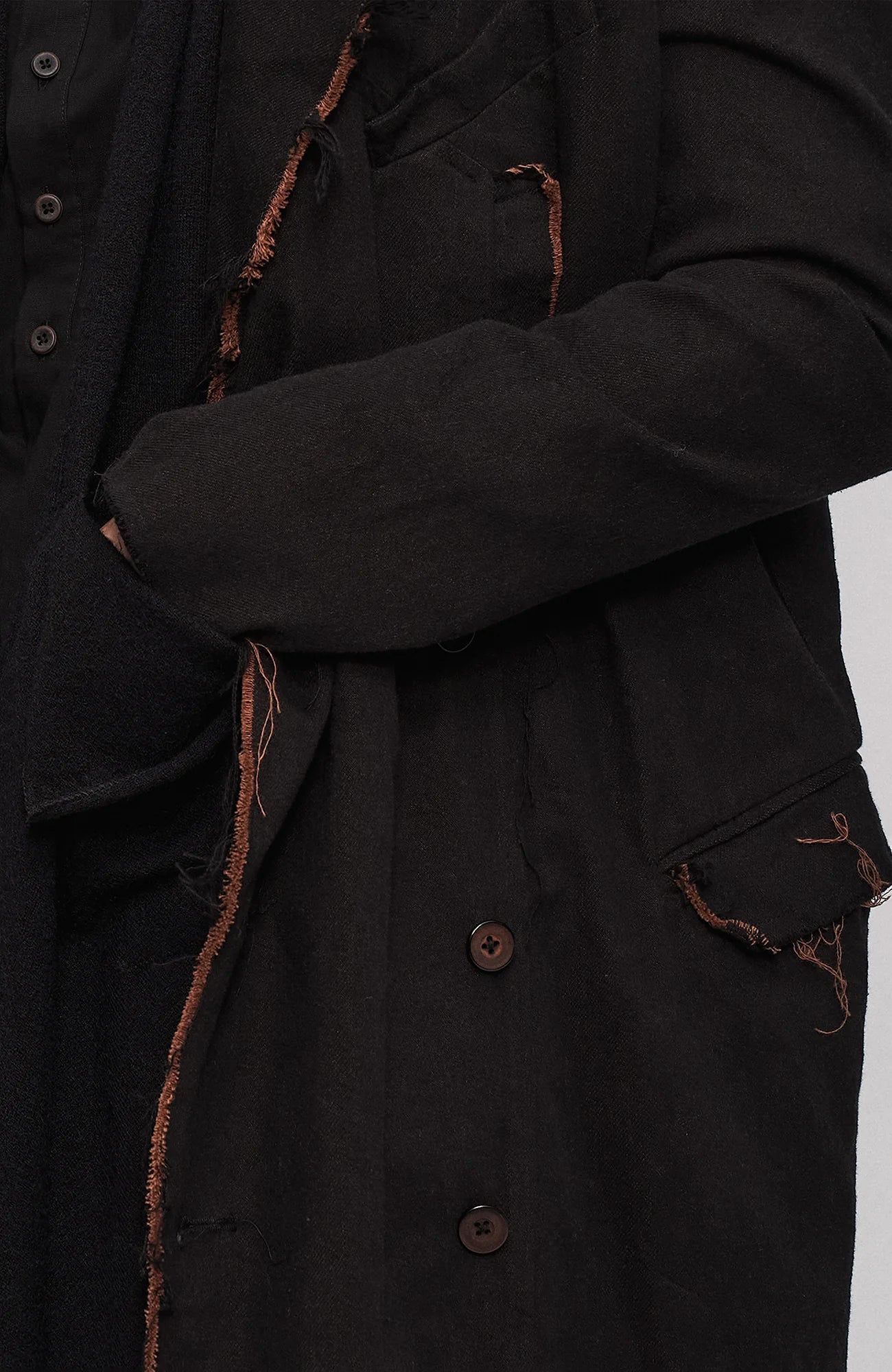 ILNya Nieternite Nifutur Raw-Edge Wool-Blend Longline Coat