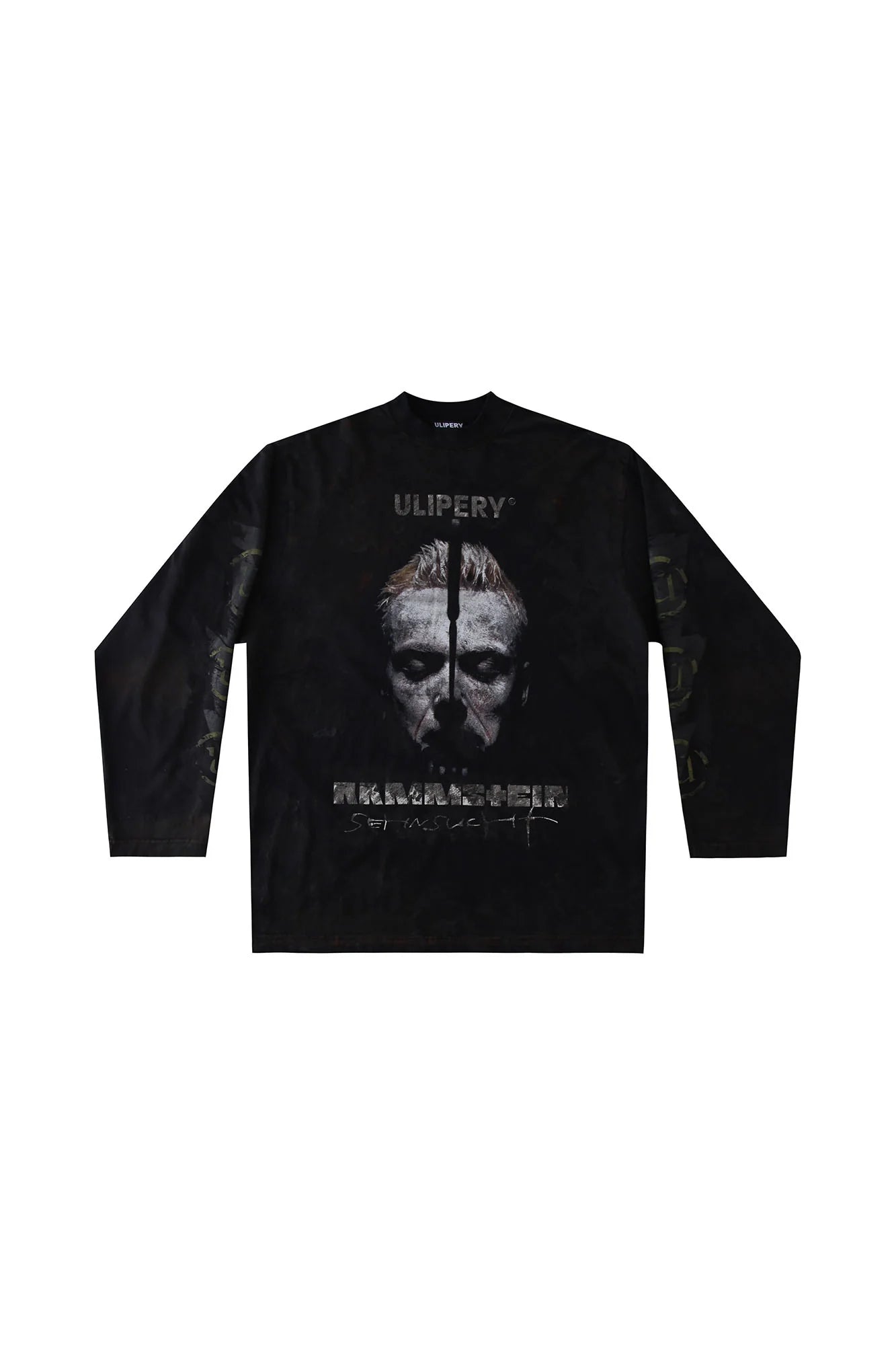 ULIPERY Rammstein Forehead Spike Long Sleeve Tee