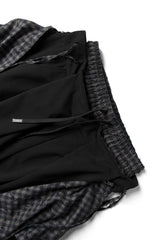 RELABEL Double Waistband Detachable Back Flap Oversized Sweatpants Black