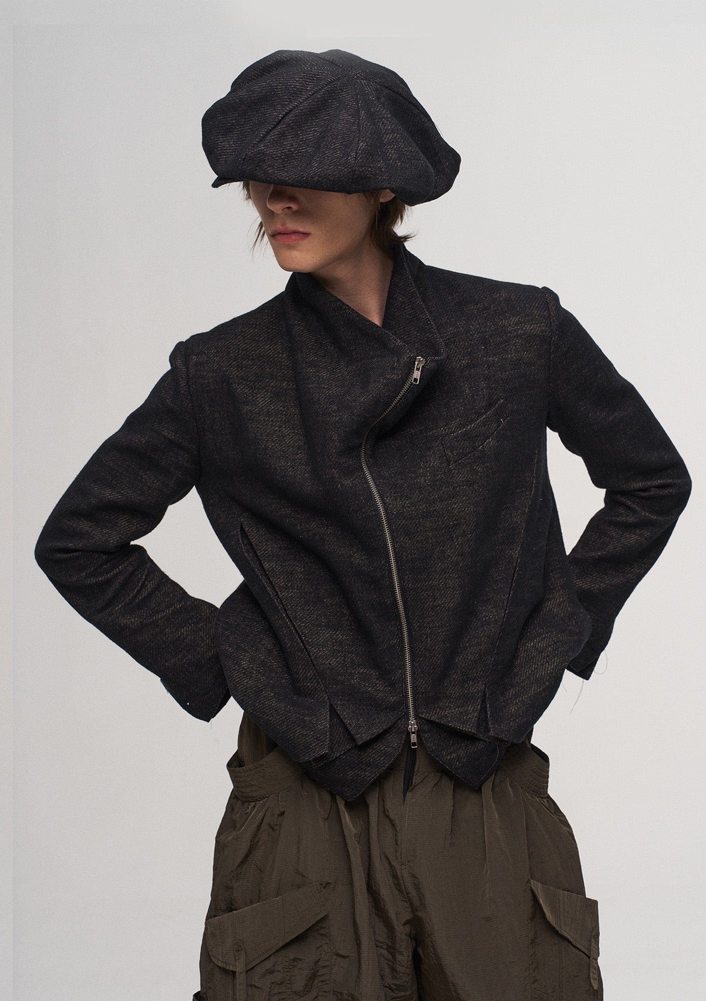 ILNya Nieternite Nifutur Double-Layer Weave Linen Jacket Black