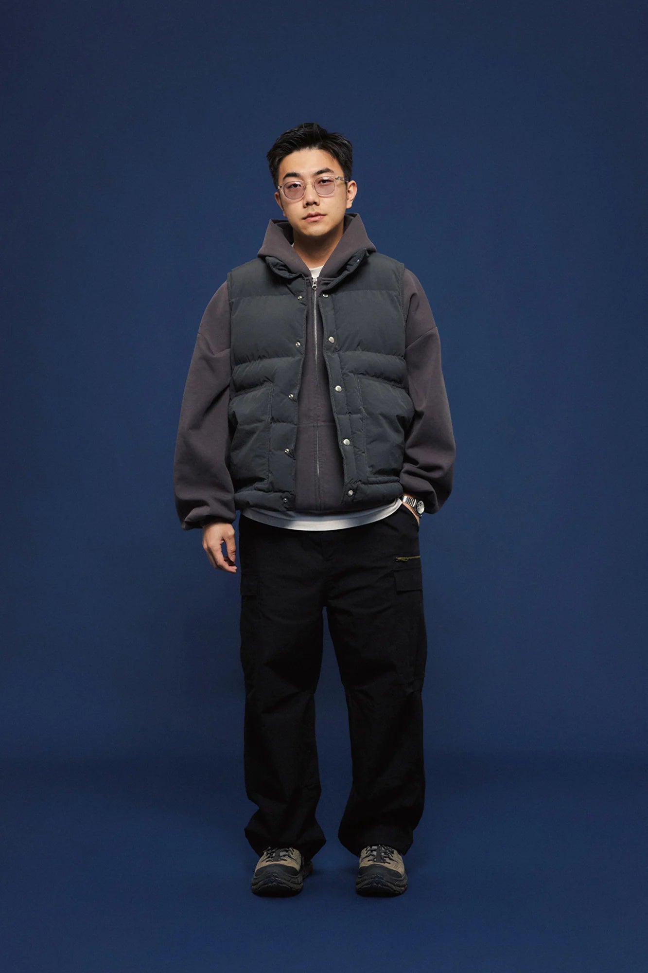 BANANA CLUB Multi-Pockey Pleated-Knee Cargo Pants