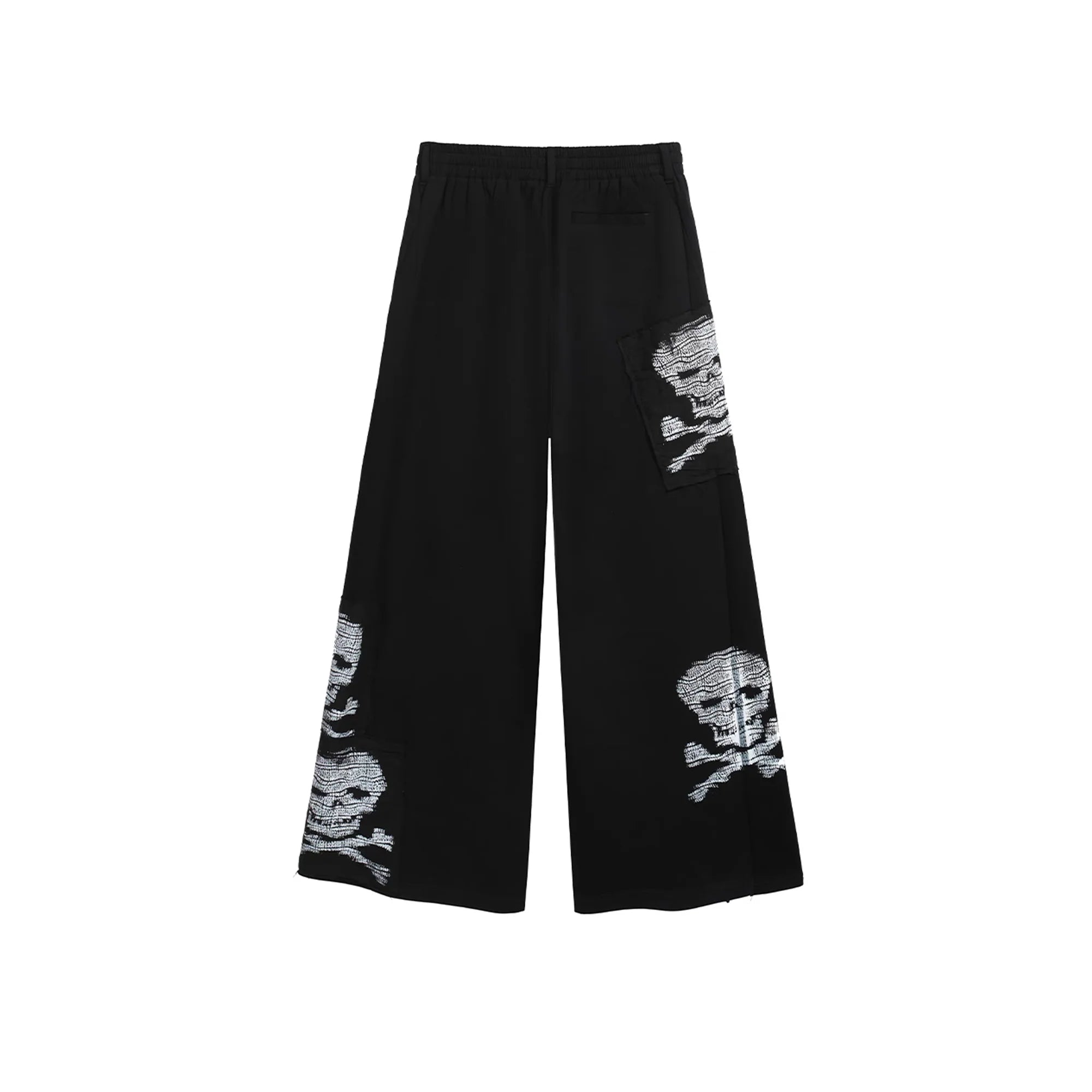 NOTHINGNESS WORLD Skull Graphic Wide-Leg Sweatpants