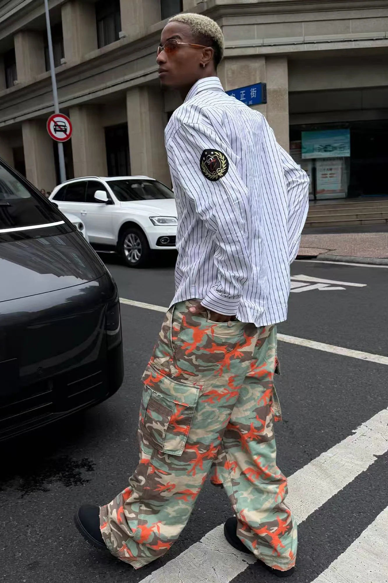 STEEPC Camo Wide-Leg Cargo Pants
