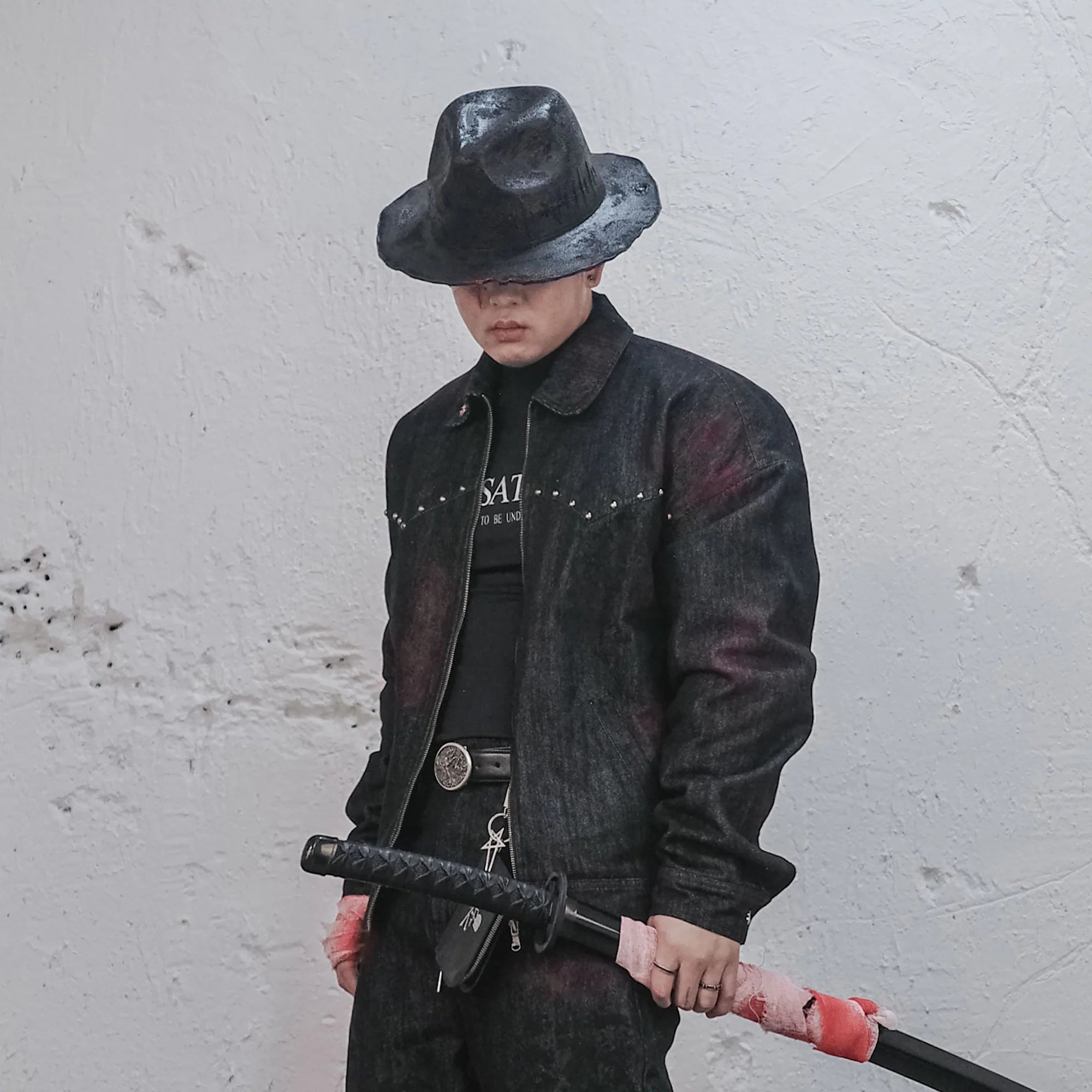 UNDERWATER Bloodstained Raw Denim Jacket