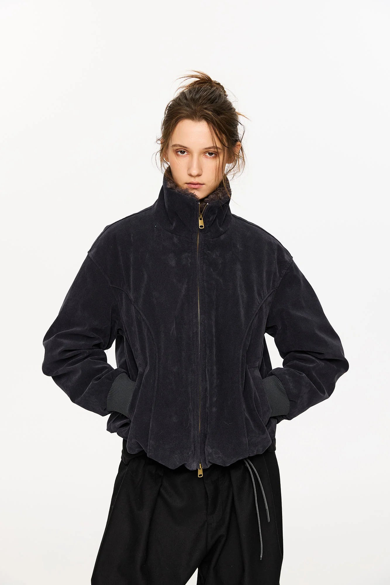 KREATE Suede Fuzzy Lining Jacket
