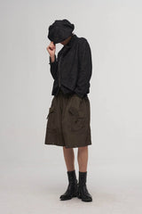 ILNya Nieternite Nifutur Multi-Pocket Crinkled Oversized Shorts