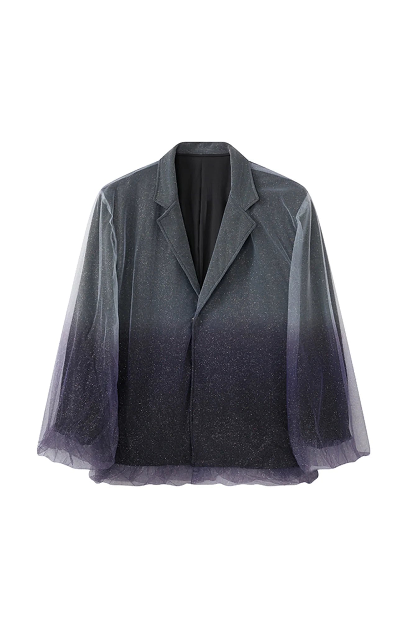 JIECHI Stardust Sheer Gradient Overlay Blazer