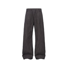 CATSSTAC Striped Double-Pleat Trousers