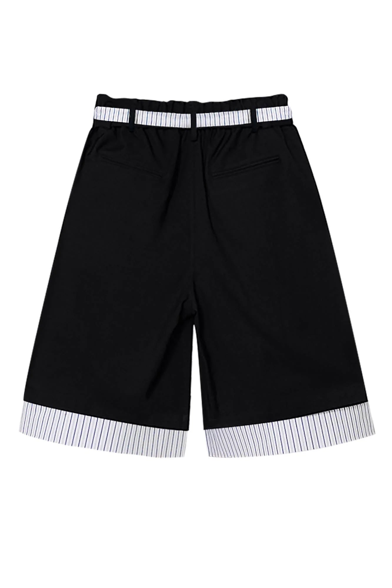 OIPWORD Panelled Stripe Hem Shorts