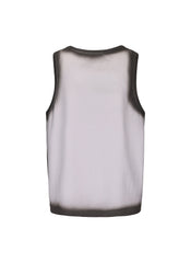 VANN VALRENCE Distressed Edge-Sprayed Oversized Tank Top