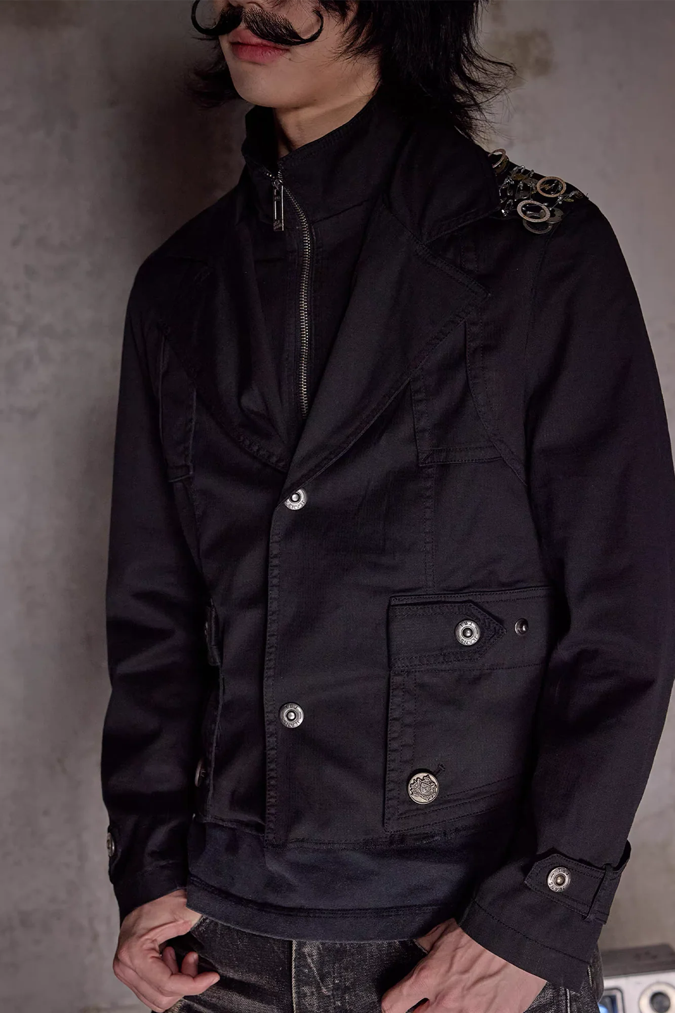 NOTHINGNESS WORLD Metal-Embellished Slim Jacket