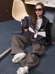 ERROR CODE ROBOT Invertible Contrast Panel Track Jacket