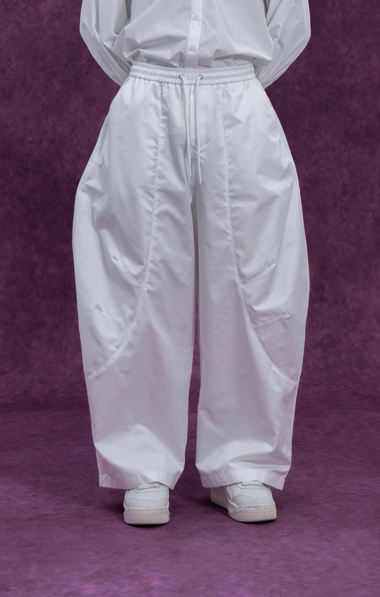 CLP Curved Panel Oversized Parachute Pants