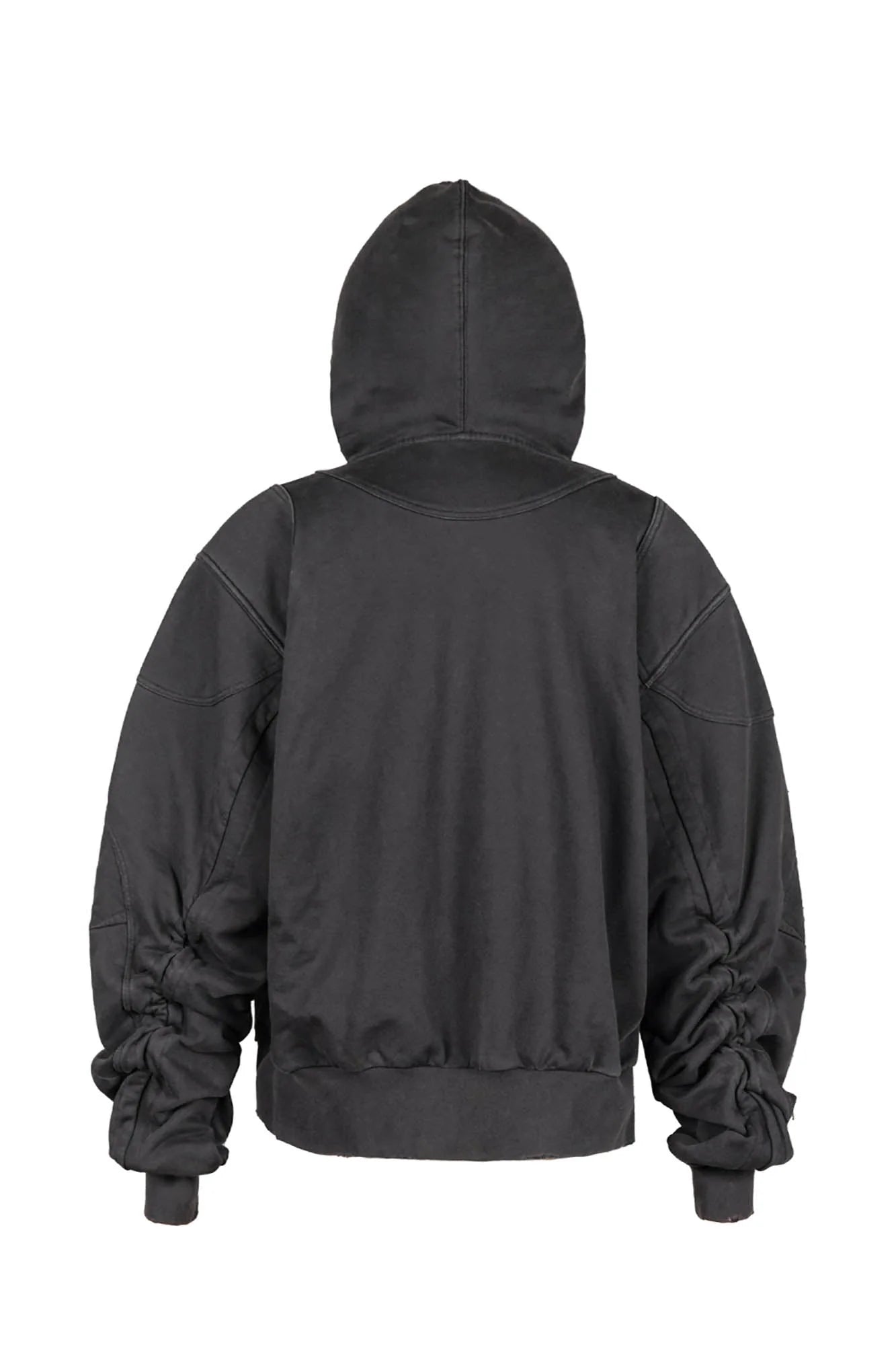 UNDERWATER Distressed Spliced Fallen Armor Zip-Up Hoodie