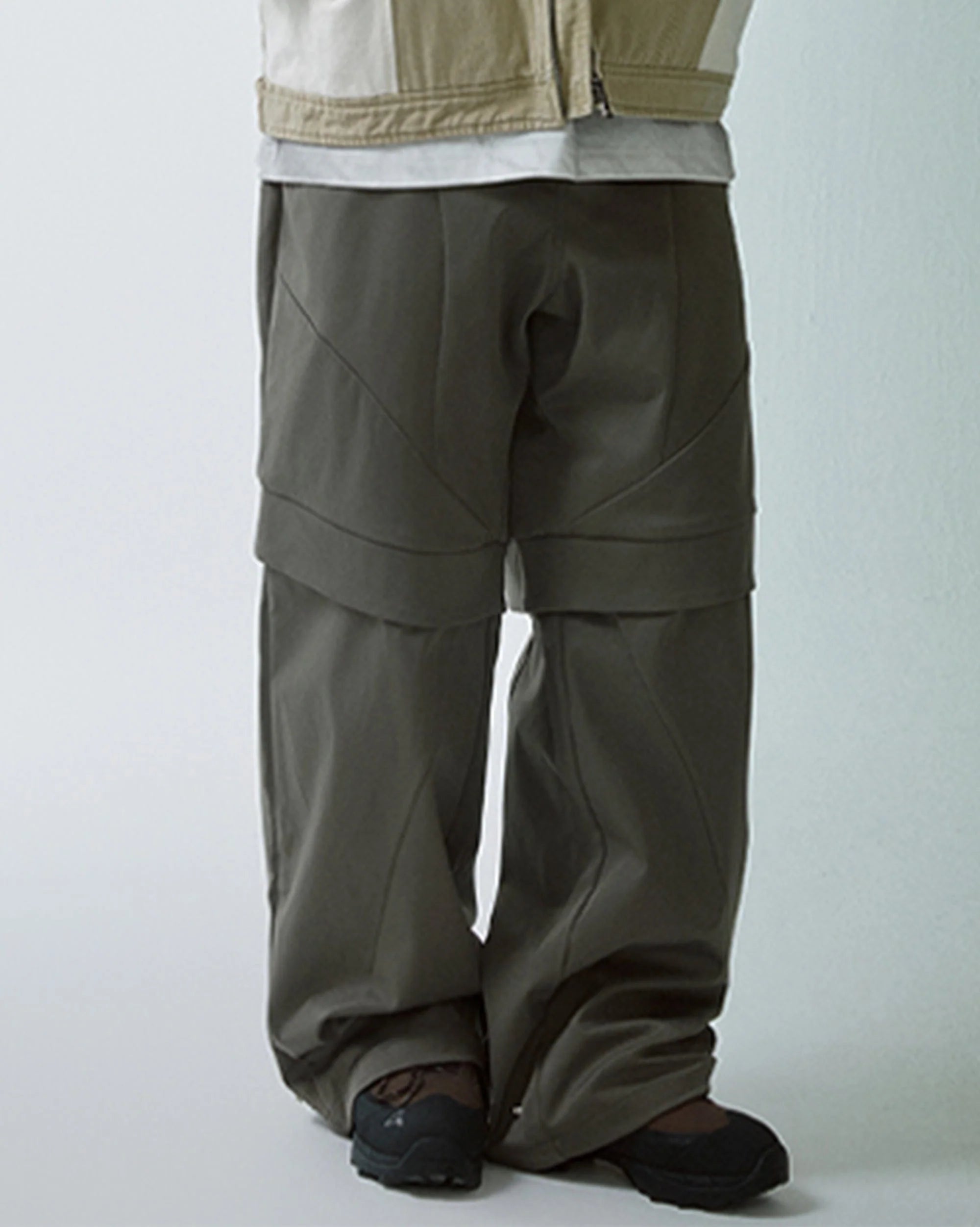 F2CE Modern Deconstructed Double-Knee Rivet Pants