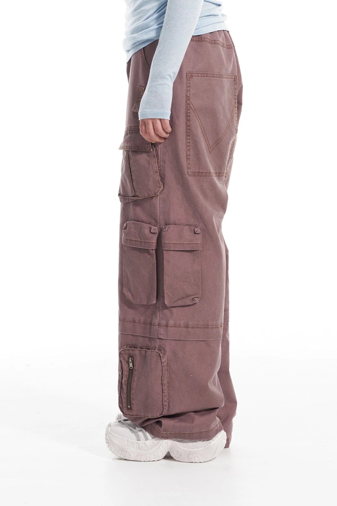 VANN VALRENCE Multi-Pocket Oversized Cotton Cargo Pants