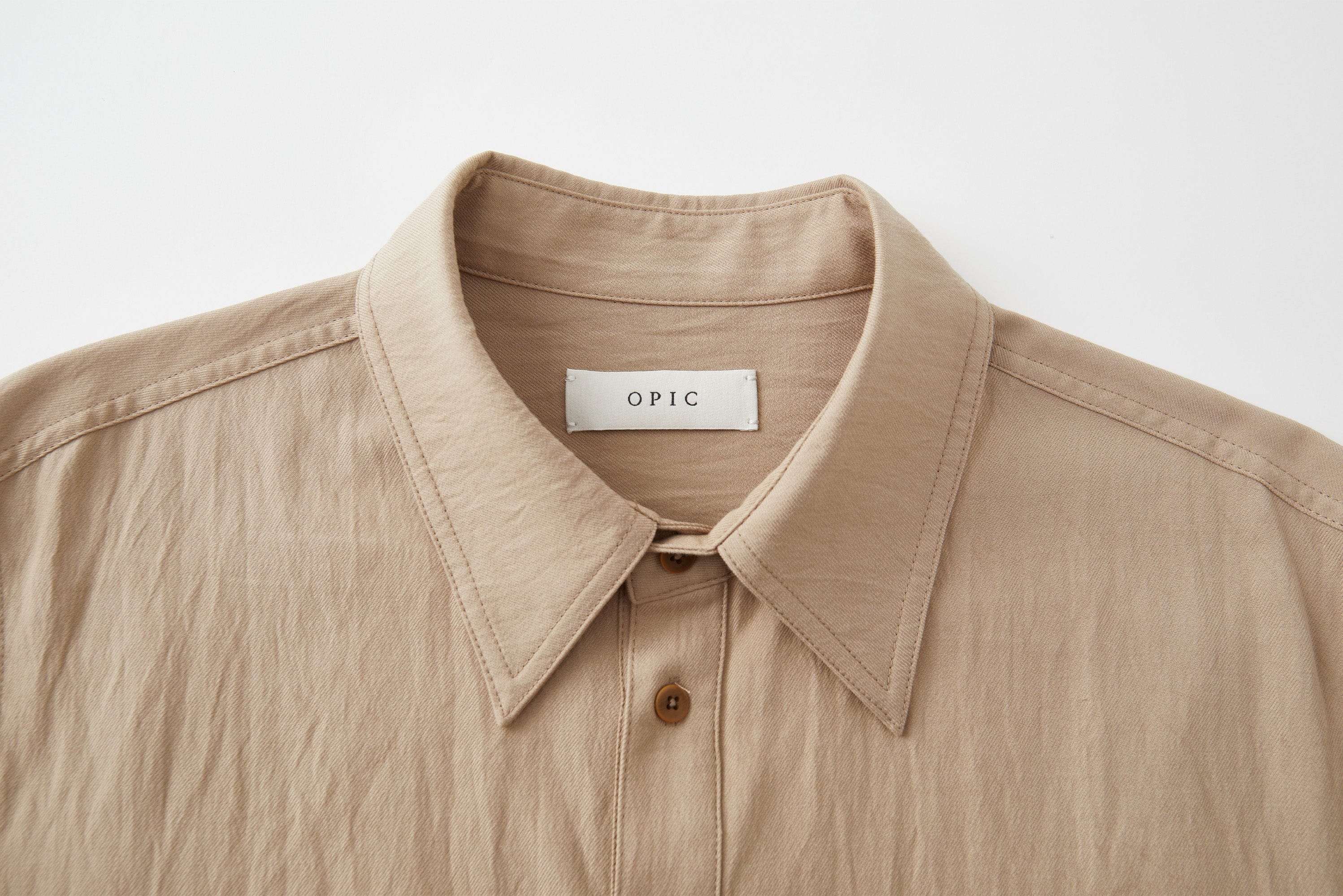 OPICLOTH Minimal Stitch Tencel-Blend Shirt