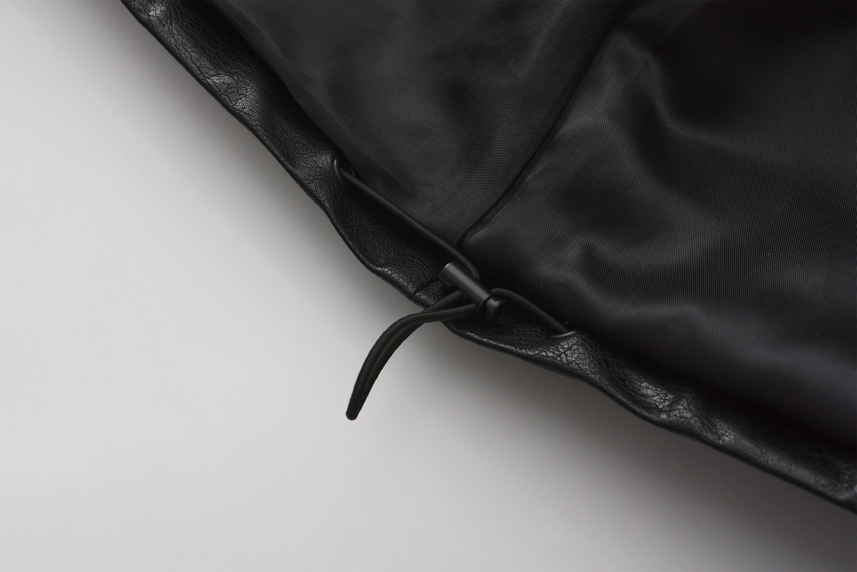 VANN VALRENCE Retro Glossy Faux Leather Jacket