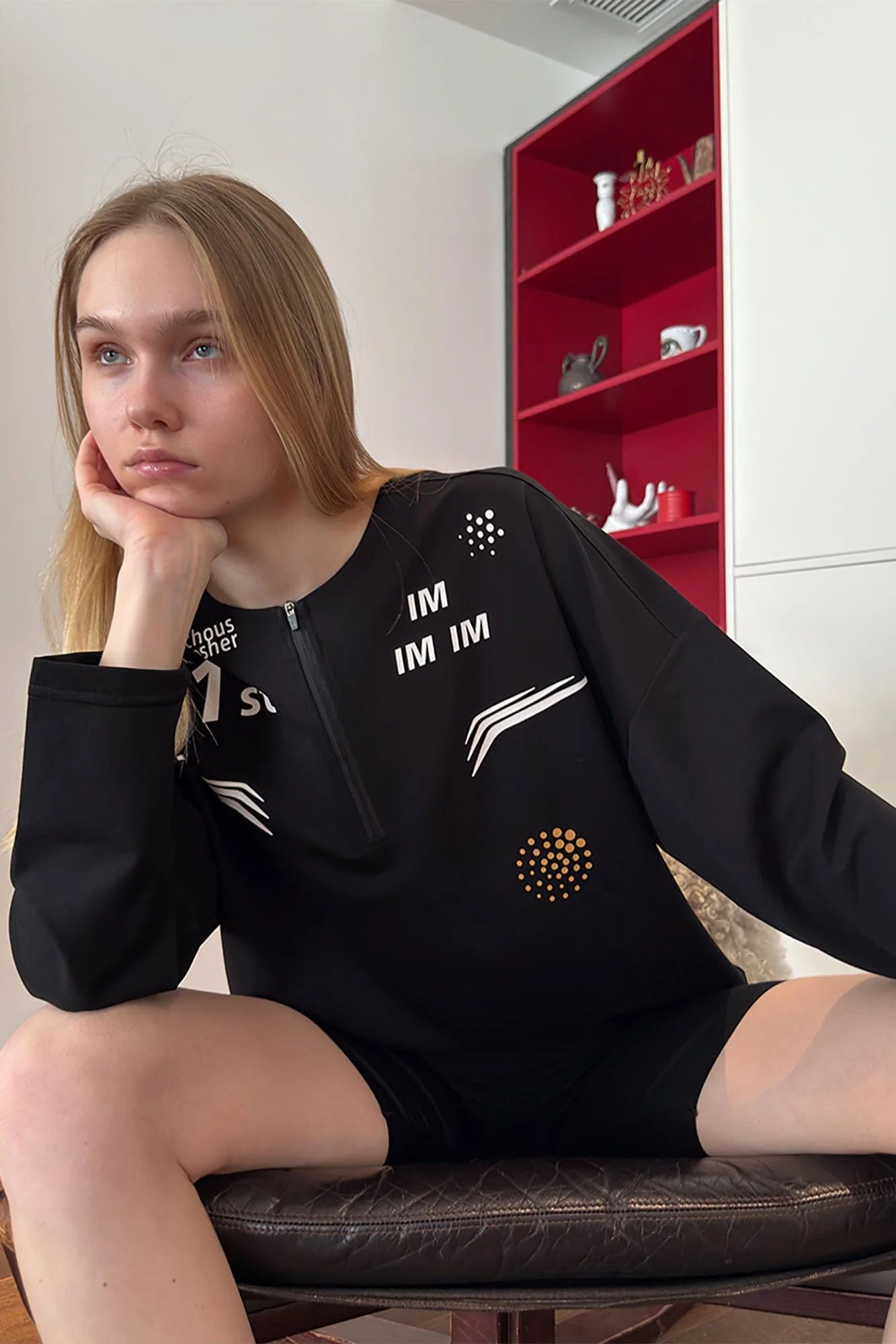 MIICHOUS The First UV Protection Half-Zip Long-Sleeve Tee