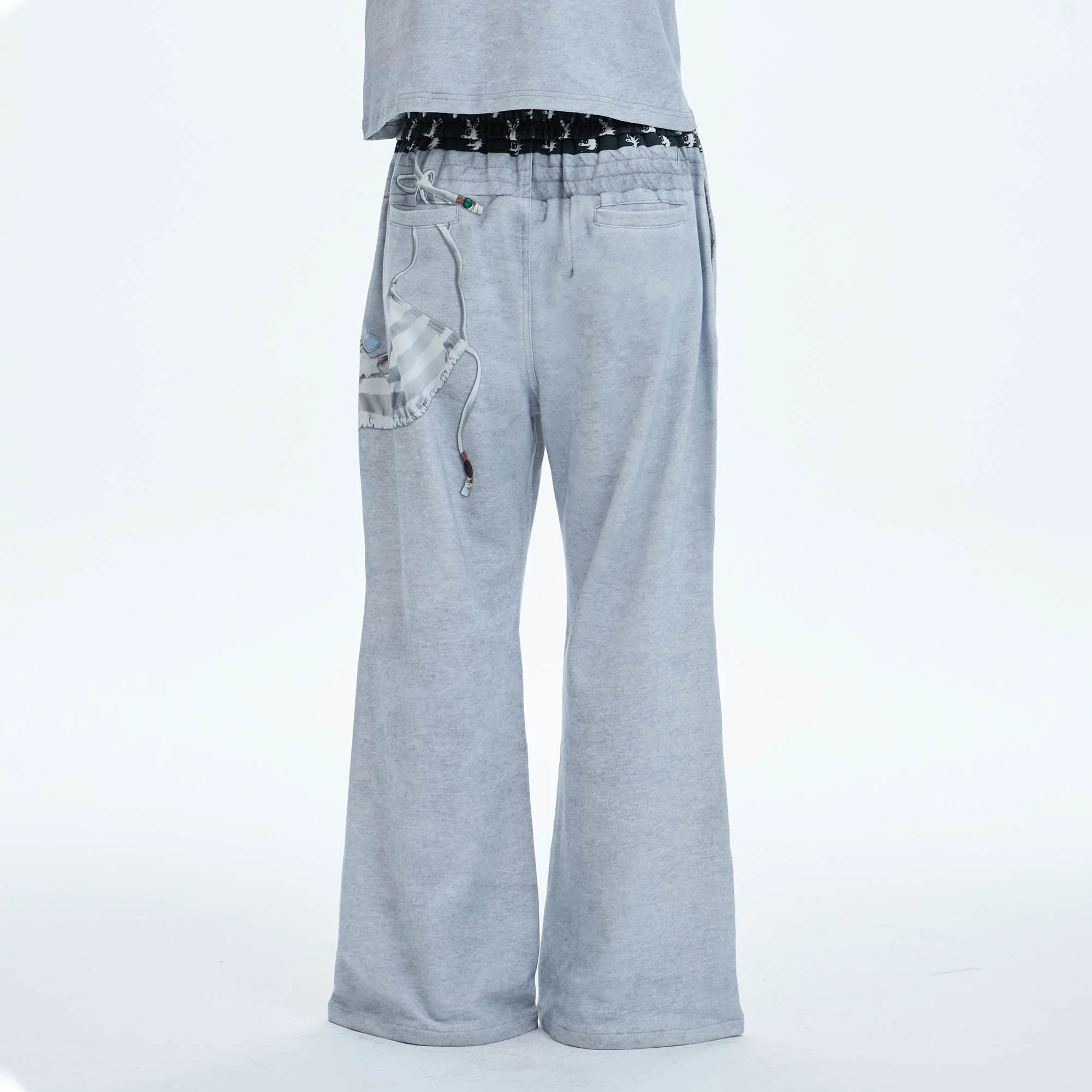 DND4DES Doll Charm Graphic Double-Waist Sweatpants